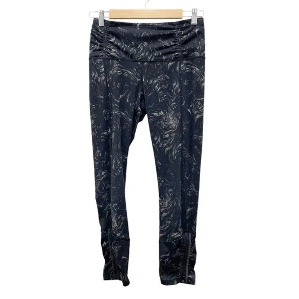 Lululemon Runday Crop Full-On Luxtreme Arsenal Ambient Grey Black Women’s Size 6